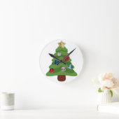 emoji kerstboom ronde klok (Huis)
