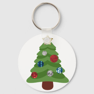 emoji kerstboom sleutelhanger