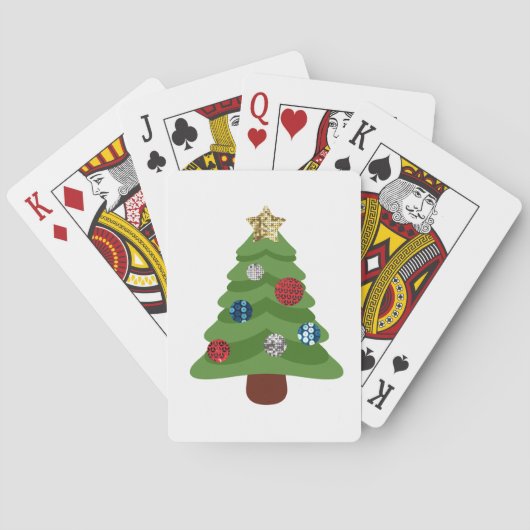 emoji kerstboom speelkaarten (Achterkant)