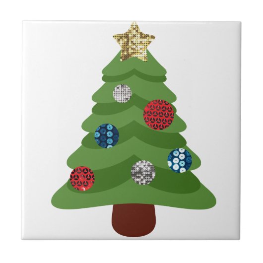 emoji kerstboom tegeltje (Voorkant)