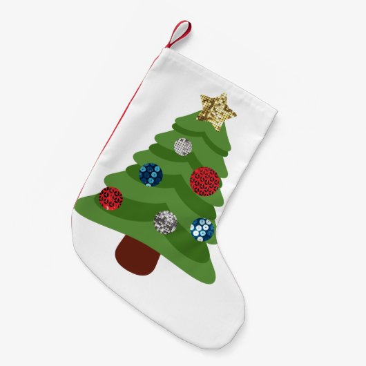 emoji kerstboom xmas - opslag kleine kerstsok (Voorkant (Hangend))