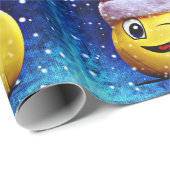 Emoji kerstinpakpapier cadeaupapier (Rol Hoek)
