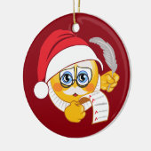 Emoji Kerstkerstversiering Keramisch Ornament (Links)