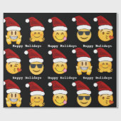 Emoji Kerstmis Cadeaupapier (Vlak)