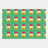 Emoji Kerstmis Inpakpapier Vel (Voorkant 3)