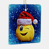 Emoji kerstversiering keramisch ornament (Rechts)