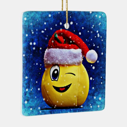 Emoji kerstversiering keramisch ornament (Rechts)