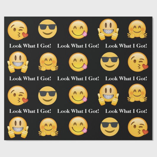 Emoji Kijk wat ik heb Cadeaupapier (Vlak)