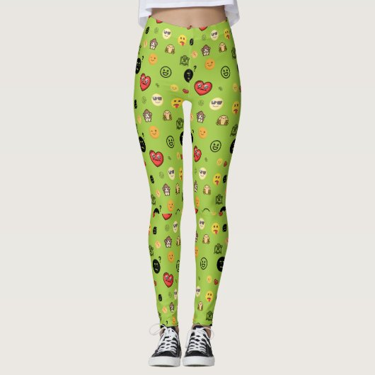 Emoji kleurrijk leggings (Voorkant)