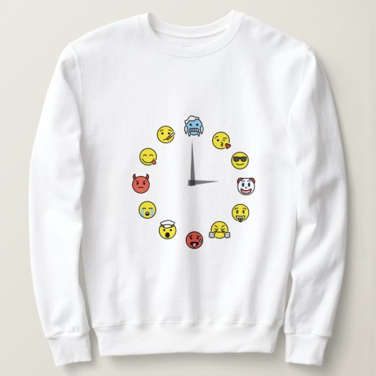 Emoji Klok Sweatshirt (Design voorkant)