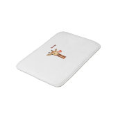 Emoji knipogen Kissing Heart Giraffe Face Badmat (Gekanteld)