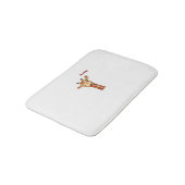 emoji knipogen tong uit giraffe gezicht badmat (Gekanteld)