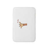 emoji knipogen tong uit giraffe gezicht badmat (Voorkant Verticaal)
