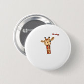 emoji knipogen tong uit giraffe gezicht ronde button 5,7 cm (Voorkant /achterkant)