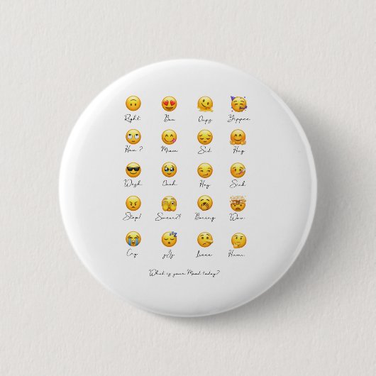 Emoji-knoppen Ronde Button 5,7 Cm (Voorkant)