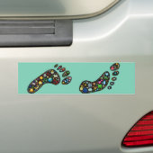 Emoji-kunstvoetafdruk Bumpersticker (Op auto)