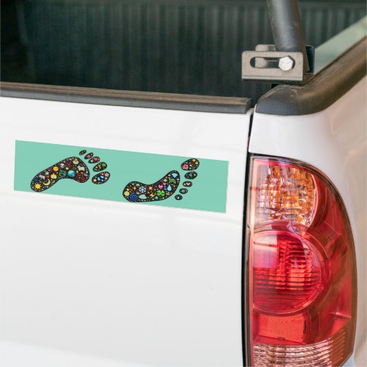 Emoji-kunstvoetafdruk Bumpersticker (Op Truck)