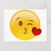 emoji-kus-gezicht briefkaart (Voorkant)
