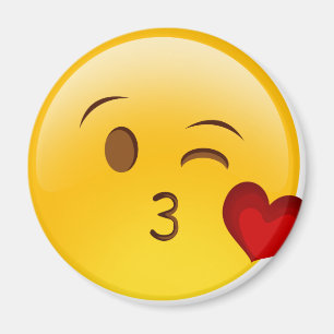 emoji-kus-gezicht magneet