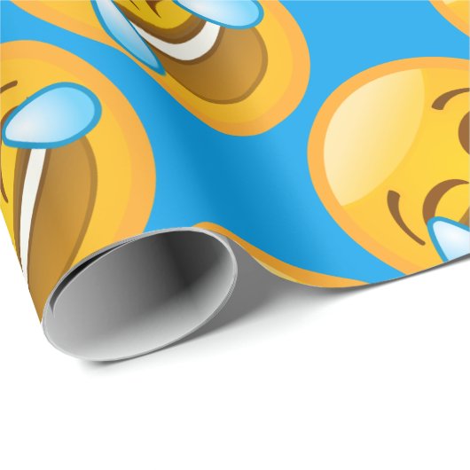 Emoji Laughing Cadeaupapier (Rol Hoek)