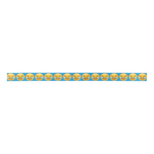 Emoji Laughing Satijnen Lint (Voorkant)