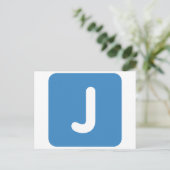 Emoji Letter J Twitter Briefkaart (Staand voorkant)