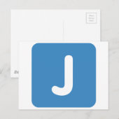 Emoji Letter J Twitter Briefkaart (Voorkant / Achterkant)