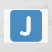 Emoji Letter J Twitter Briefkaart (Voorkant)