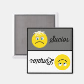 Emoji Limpios Sucios Dishwasher Magnet (Voorkant / Achterkant)