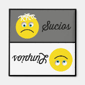 Emoji Limpios Sucios Dishwasher Magnet (Voorkant)