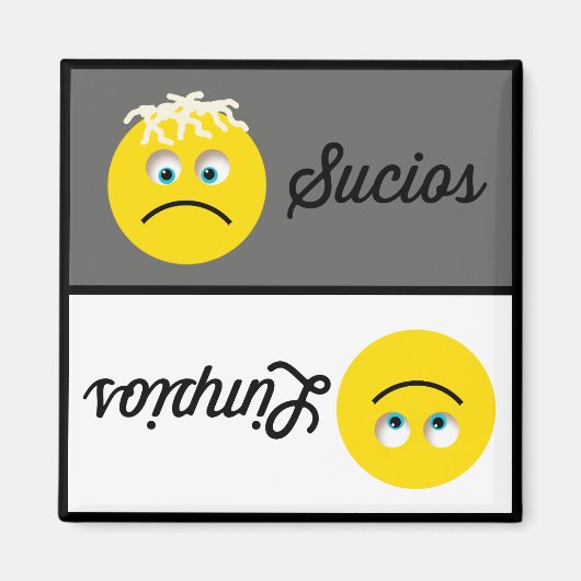 Emoji Limpios Sucios Dishwasher Magnet (Voorkant)