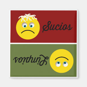 Emoji Limpios Sucios Spaans-wasmachine Magnet