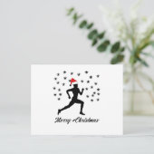 Emoji loper Kerst Grappig Feestdagenkaart (Staand voorkant)