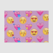 Emoji Love and Hearts roze Pattern Tissuepapier (Voorkant)
