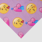Emoji Love and Hearts roze Pattern Tissuepapier (Detail)