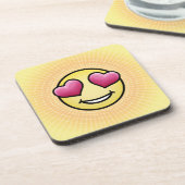 Emoji Love Bier Onderzetter (Linkerzijde)