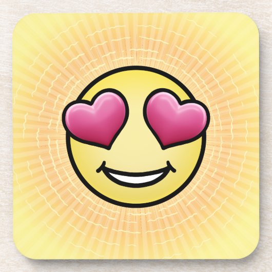 Emoji Love Bier Onderzetter (Voorkant)