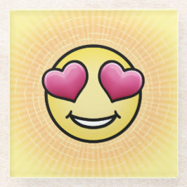 Emoji Love Glazen Onderzetter