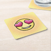 Emoji Love Kartonnen Onderzetters (Schuin)
