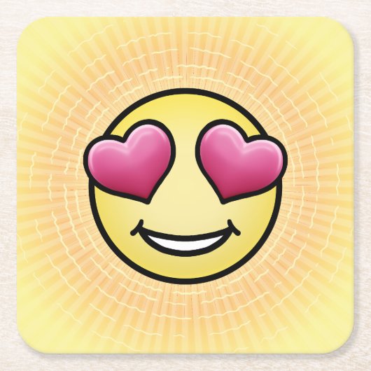 Emoji Love Kartonnen Onderzetters (Voorkant)