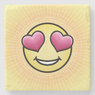 Emoji Love Stenen Onderzetter