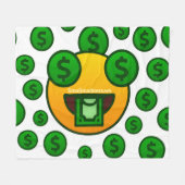 Emoji Madness Fleece Deken (Voorkant (Horizontaal))