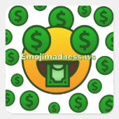 Emoji Madness Vierkante Sticker (Voorkant)