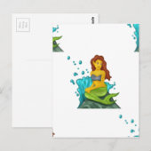 emoji mermaid briefkaart (Voorkant / Achterkant)