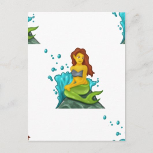 emoji mermaid briefkaart (Voorkant)