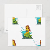 emoji mermaid briefkaart (Voorkant / Achterkant)