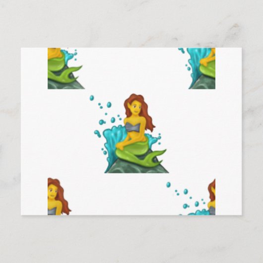 emoji mermaid briefkaart (Voorkant)