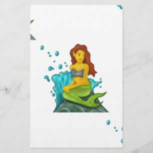 emoji mermaid briefpapier