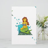 emoji mermaid briefpapier (Staand voorkant)