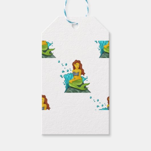 emoji mermaid cadeaulabel (Voorkant)
